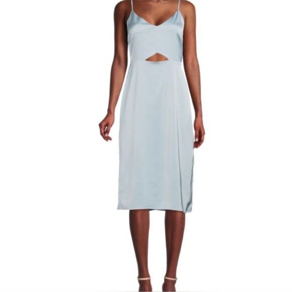 SAM EDELMAN Cutout Satin Slip Dress - Size 12 - Picture 2 of 11